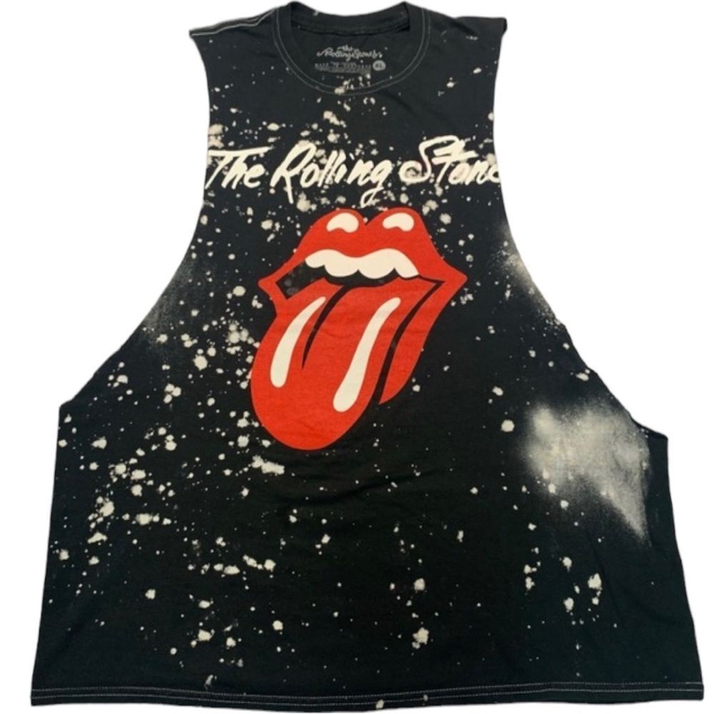 The Rolling Stones Cut-out Sleeves Tee shirt Unisex